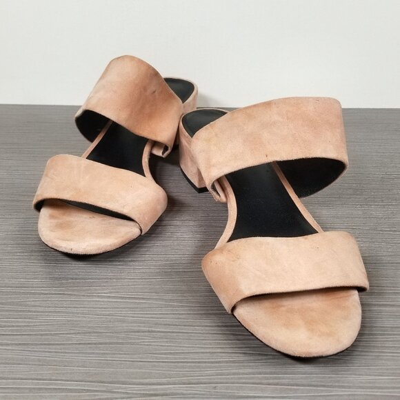 Via Spiga Galene Slide Sandal, Salmon Suede, Womens Size 10 M / 40 - Picture 4 of 12